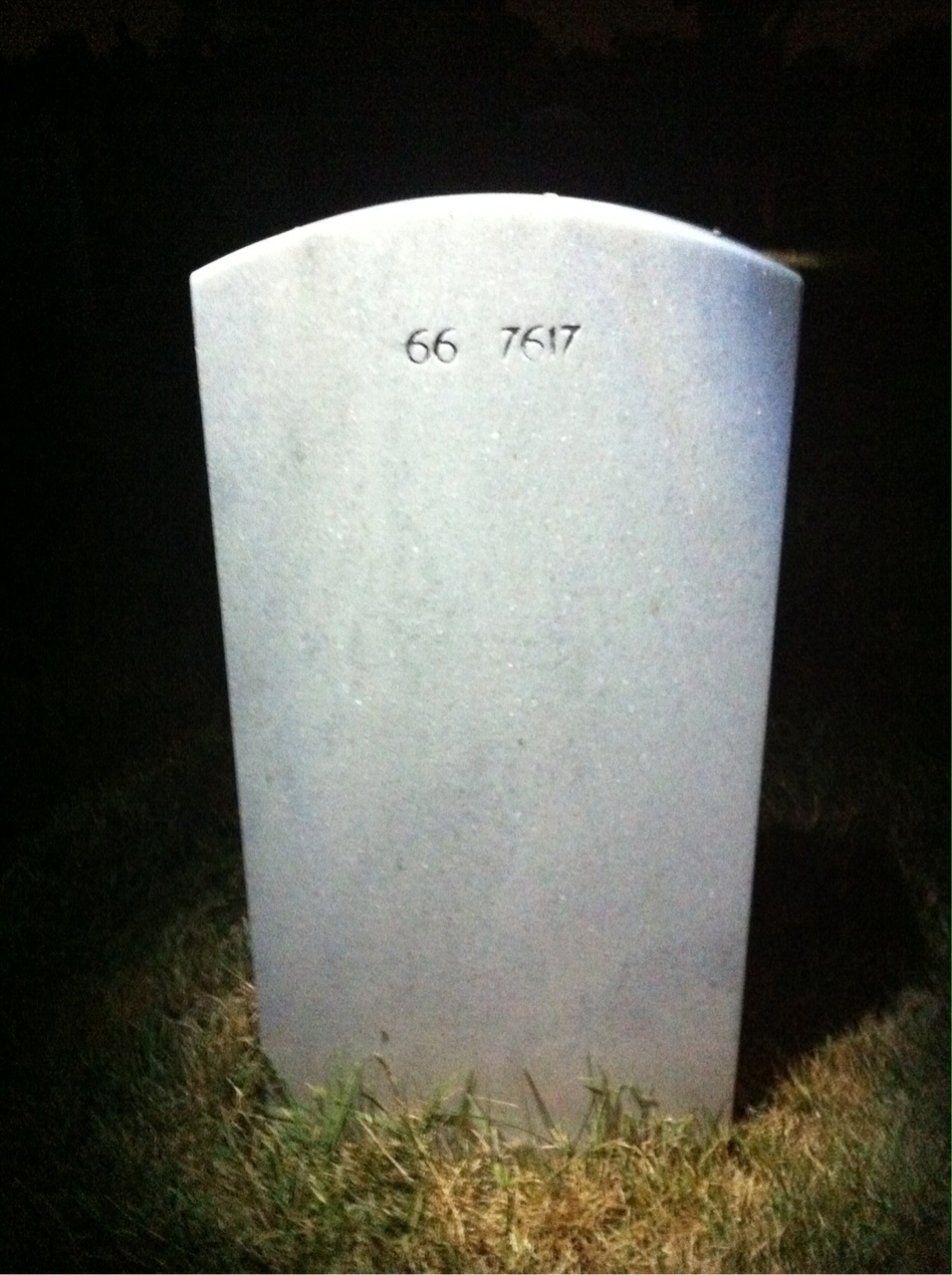 Back of headstone — John Sammons