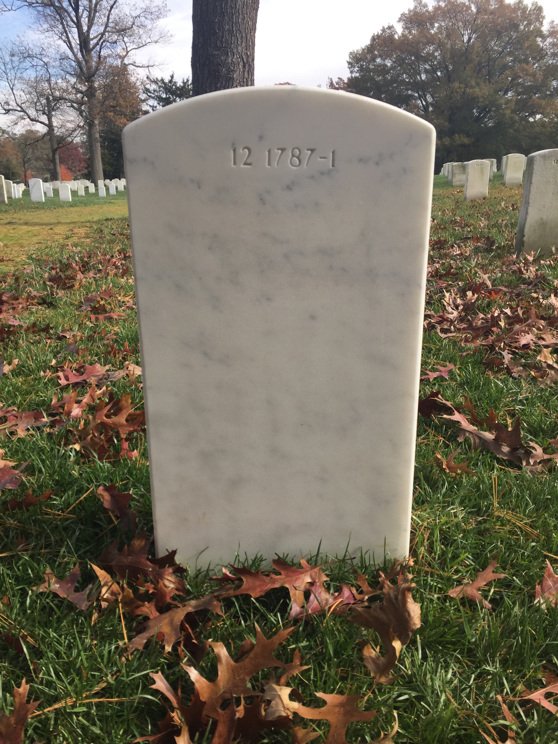 Back of headstone — Herman Mulligan