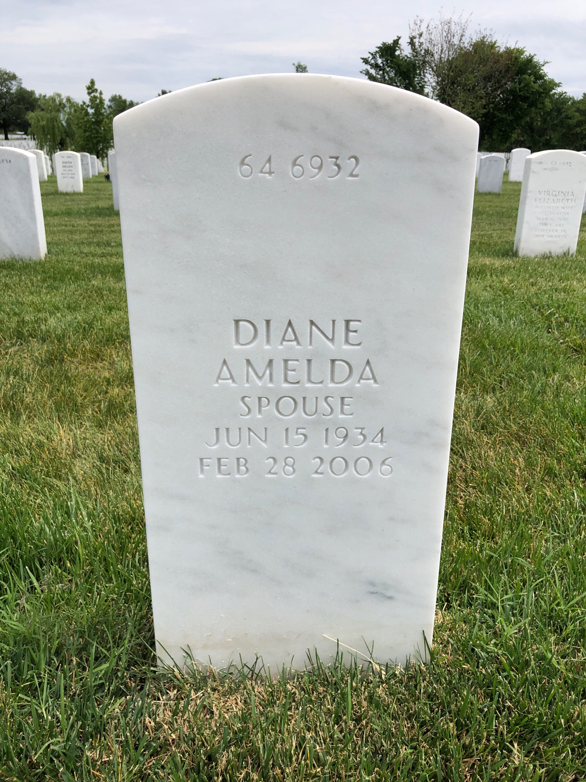 Back of headstone — John Roe