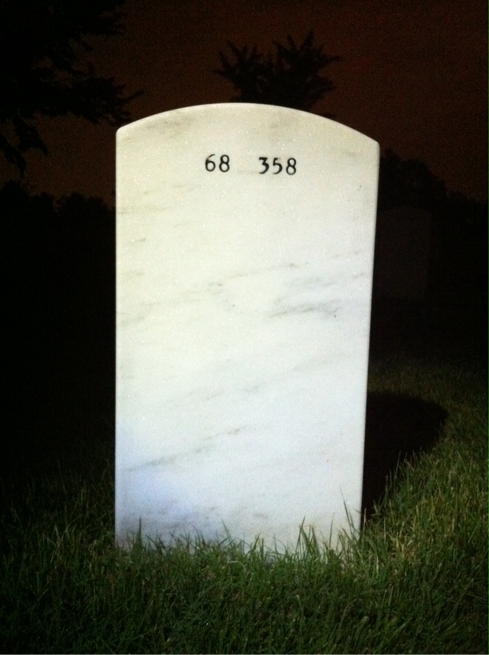 Back of headstone — Merrill Cooper