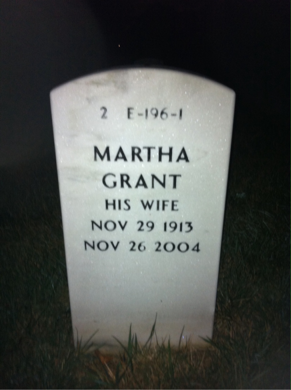 Back of headstone — Luther Crichlow