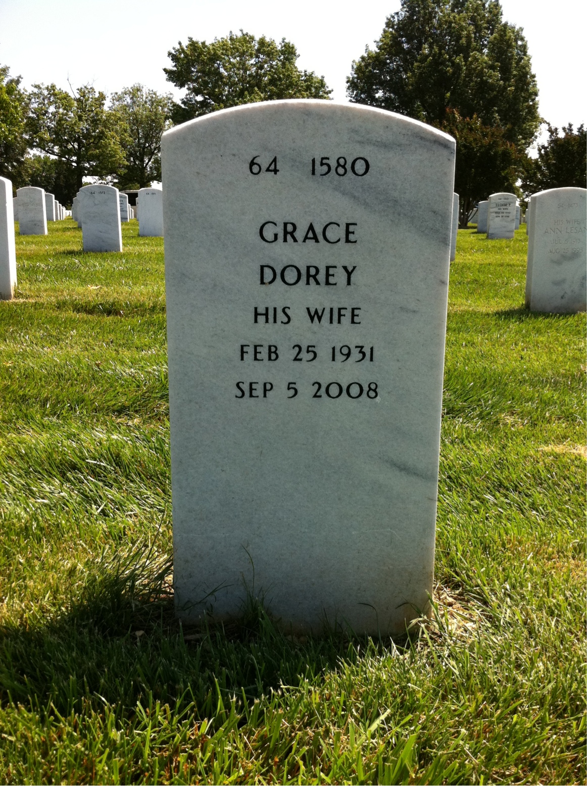 Back of headstone — Lawrence Gallagher