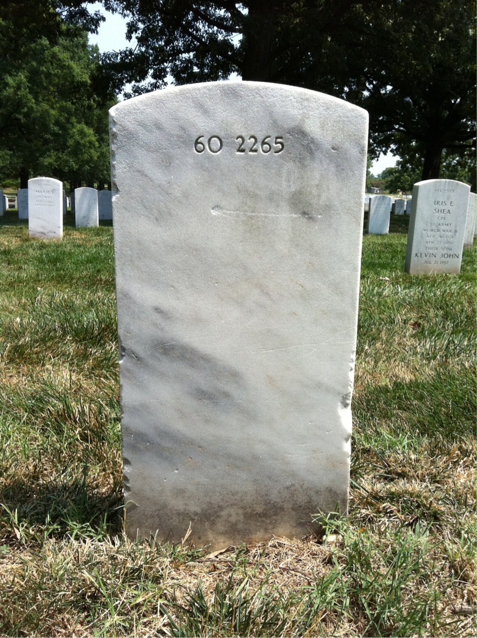 Back of headstone — Herbert Mylks