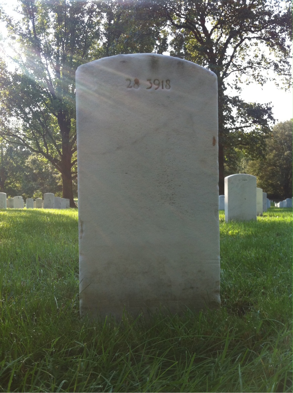 Back of headstone — Edgar Cox
