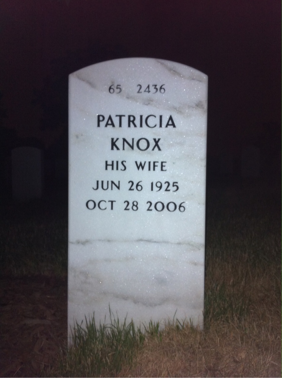 Back of headstone — Warren Phelan