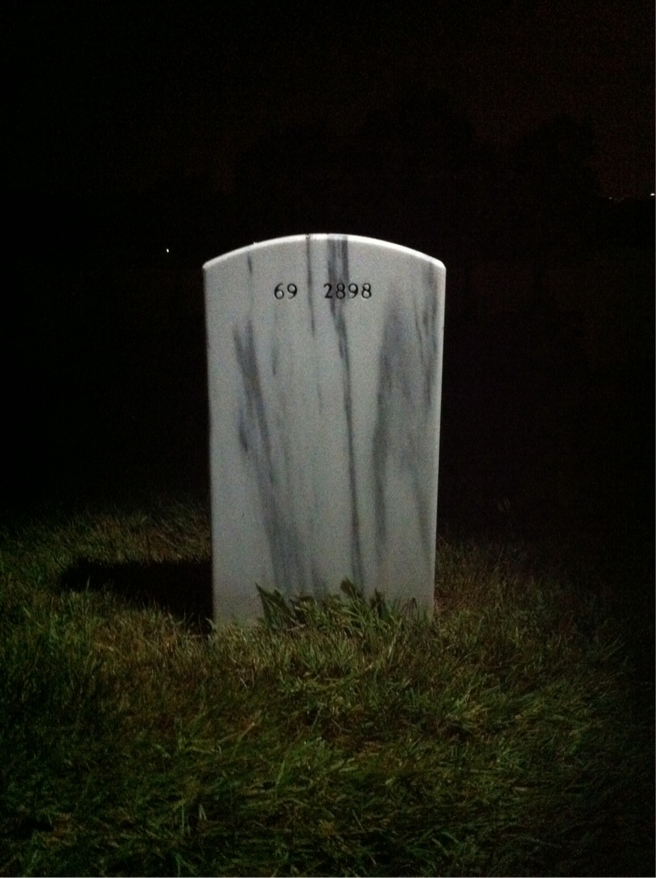Back of headstone — James Taylor
