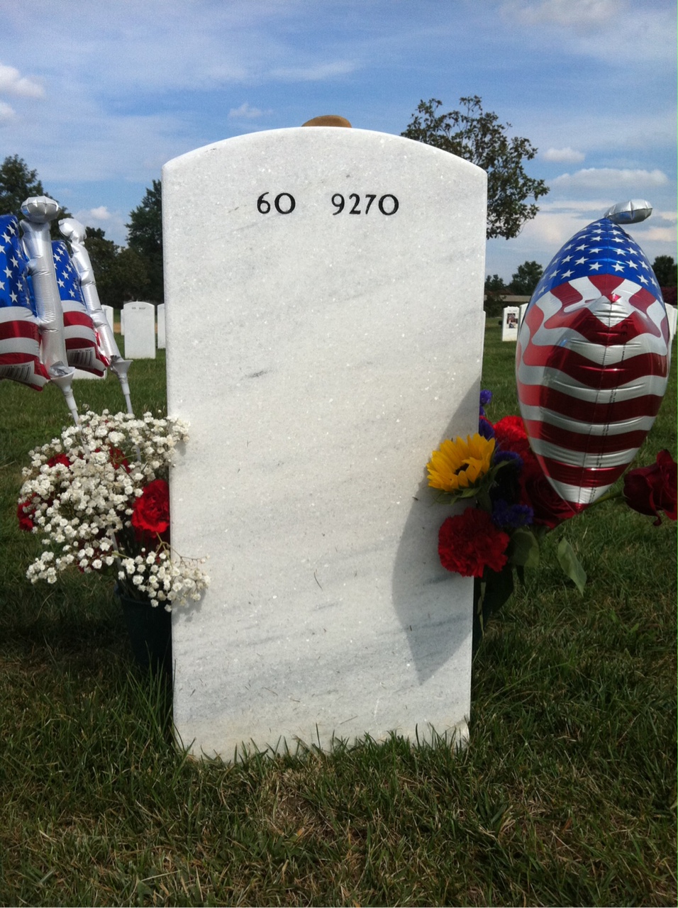 Back of headstone — James Swink