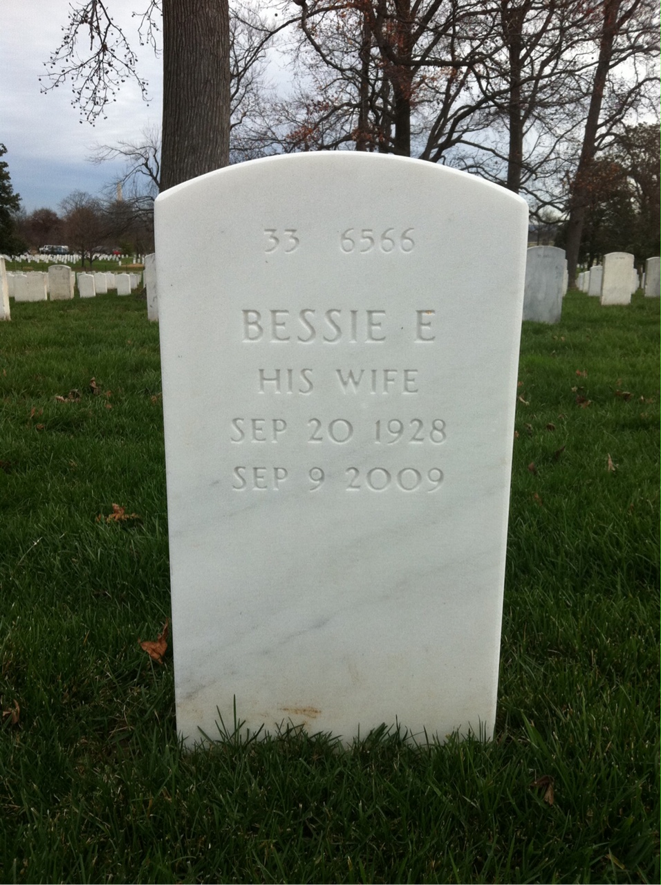 Back of headstone — Richard Hope