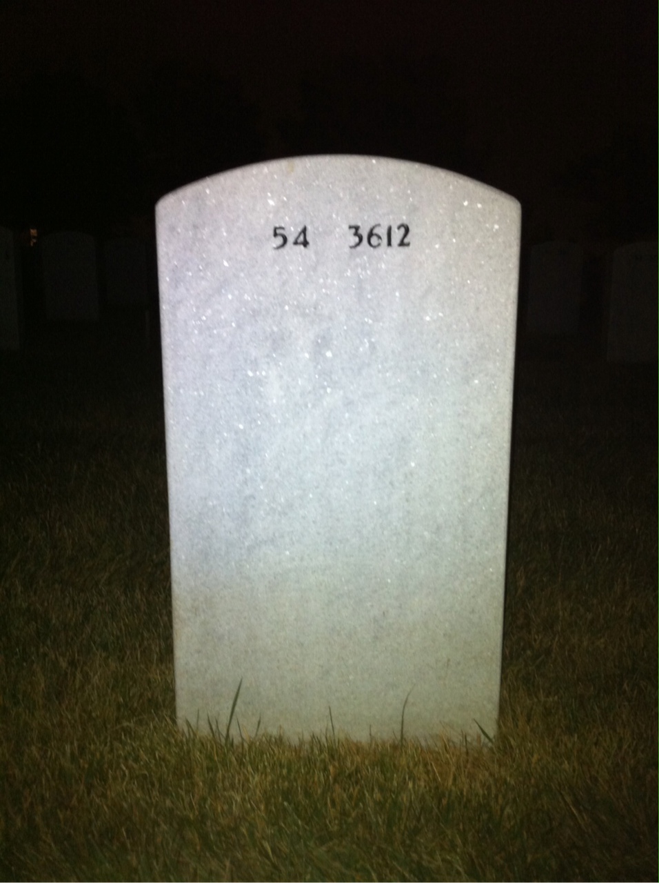 Back of headstone — William Greene