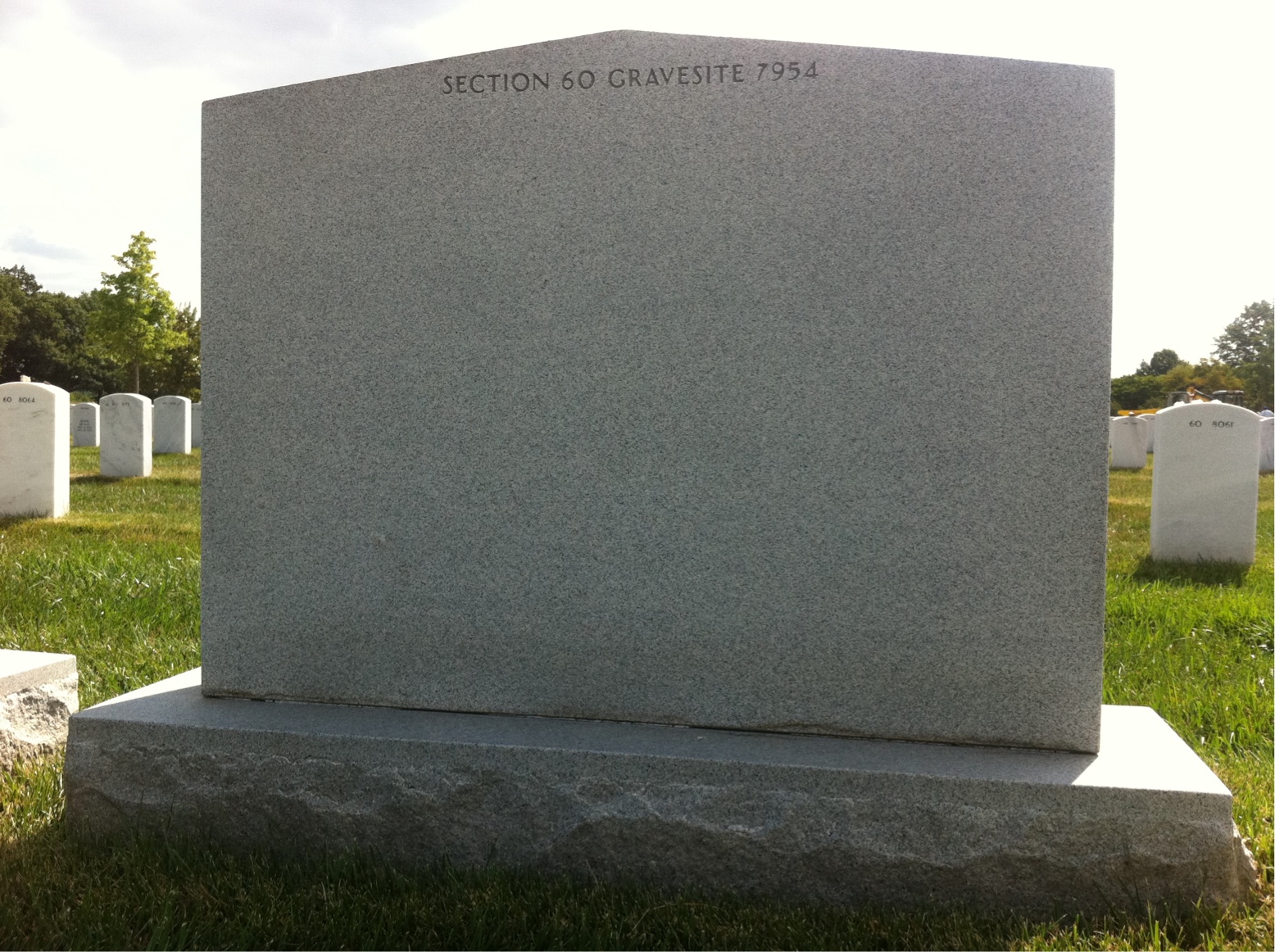 Back of headstone — Clinton Musil