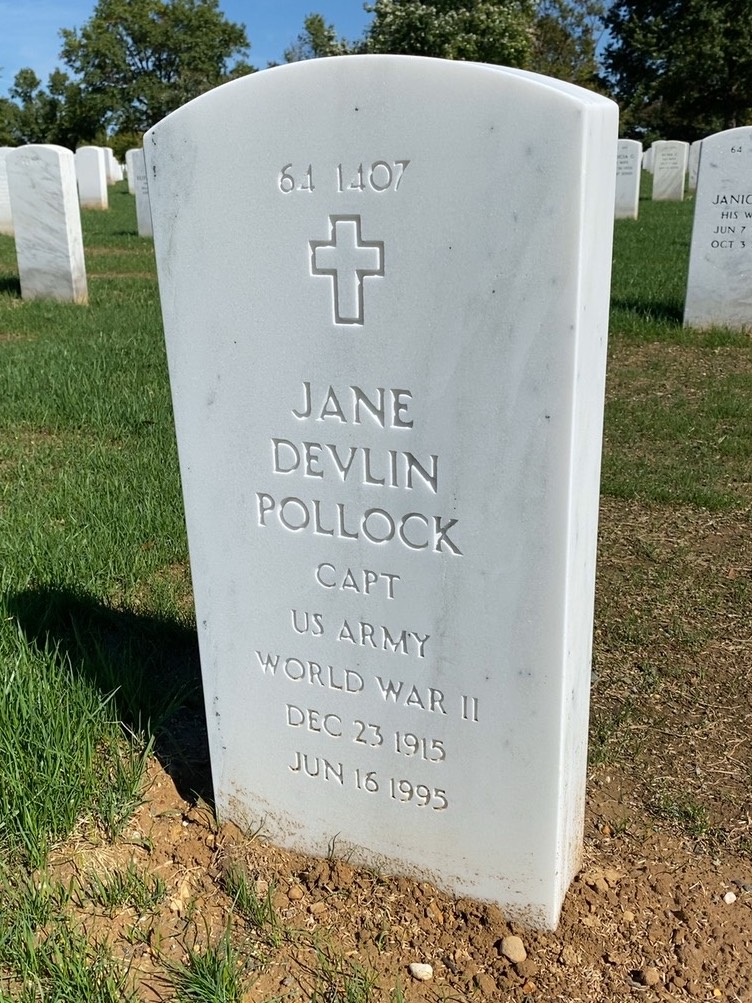 Back of headstone — William R Pollock