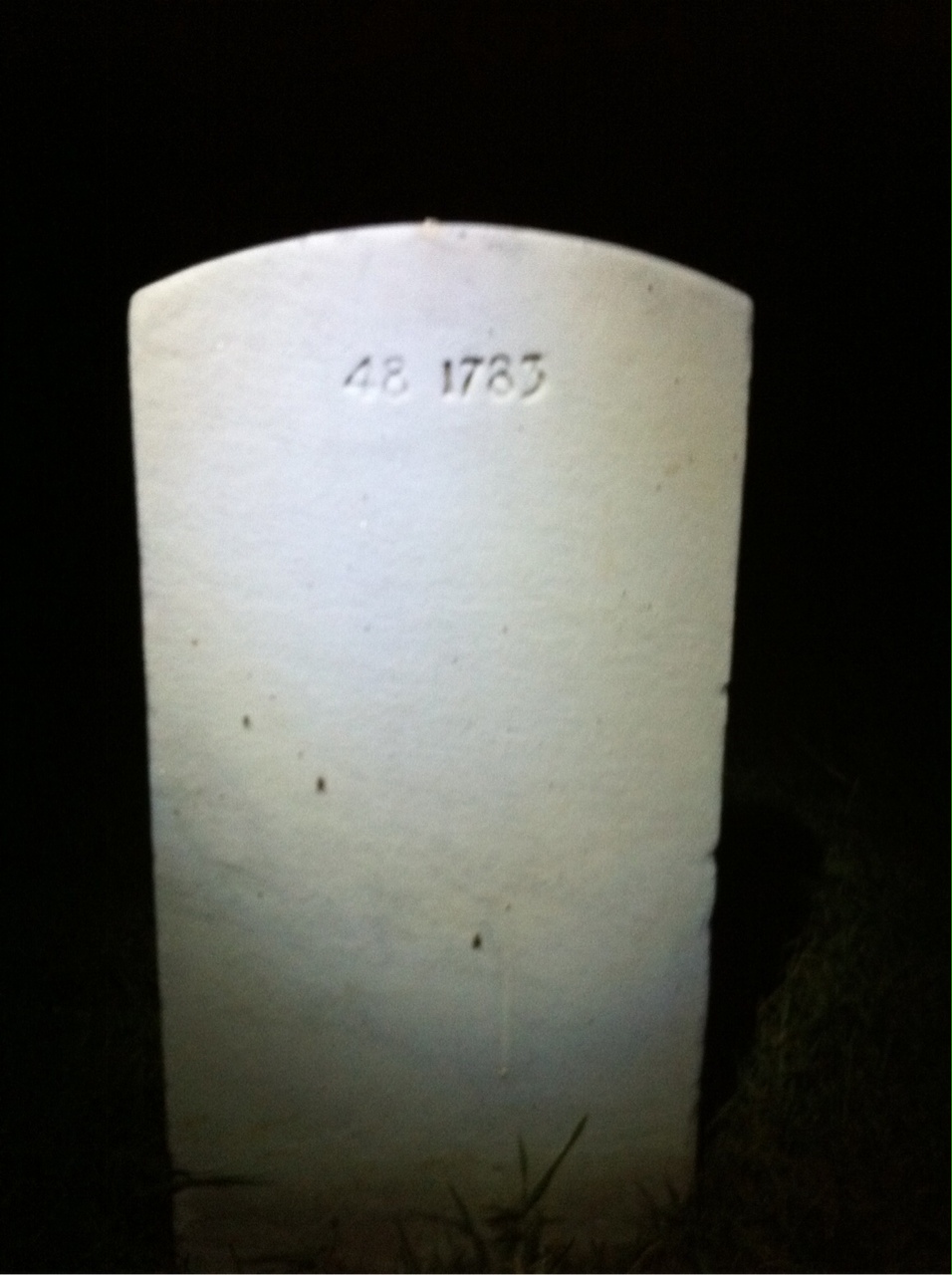 Back of headstone — Eugene Ackerson