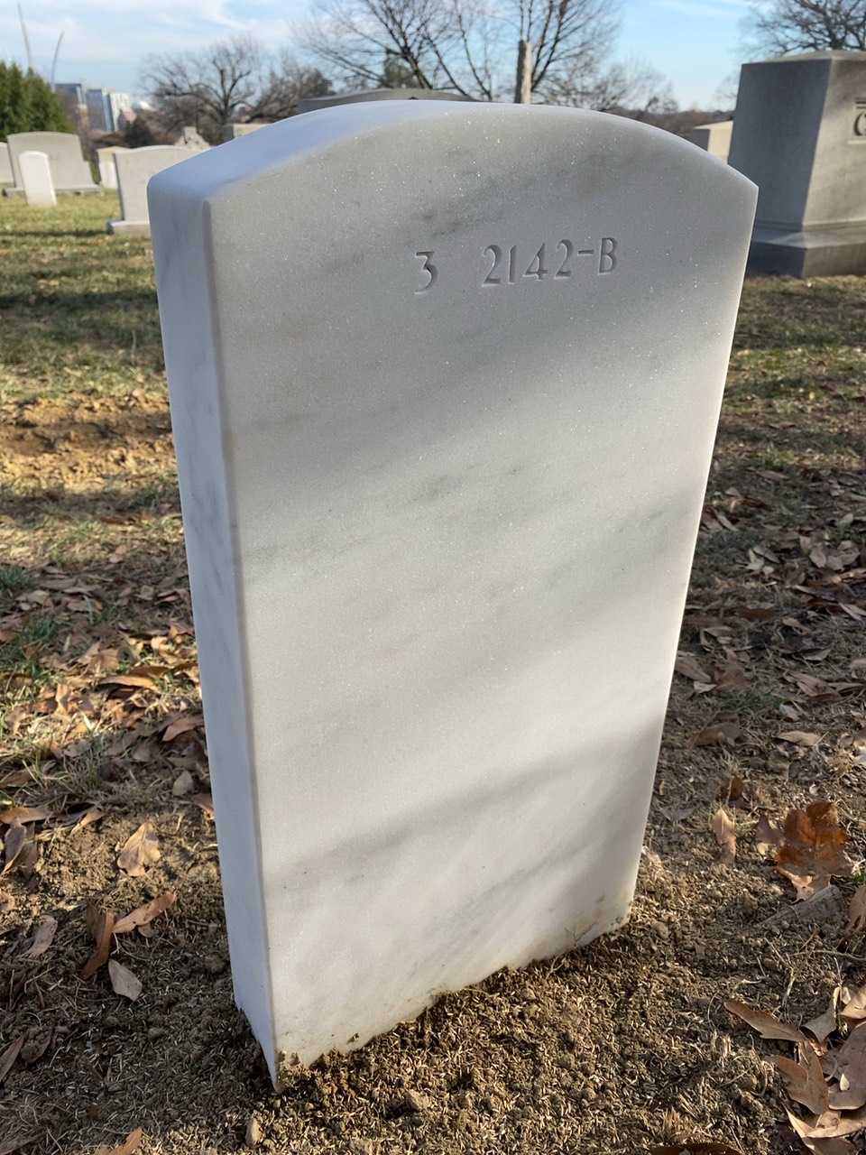 Back of headstone — William M Hart