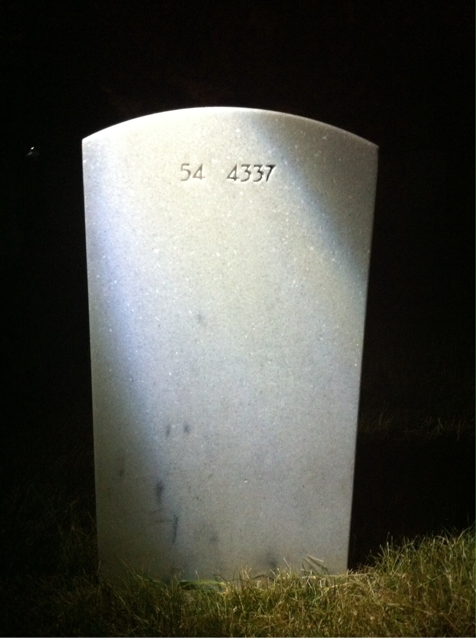 Back of headstone — Dallas Lewis