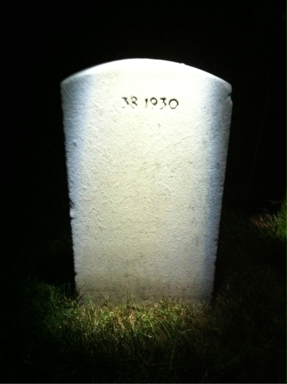 Back of headstone — Virgil Allen