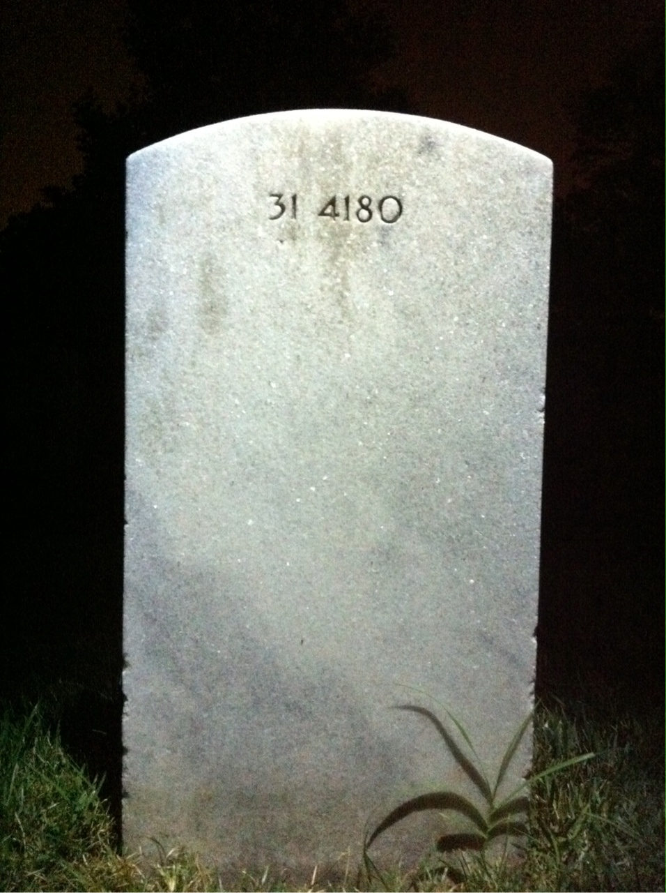 Back of headstone — John Bailey