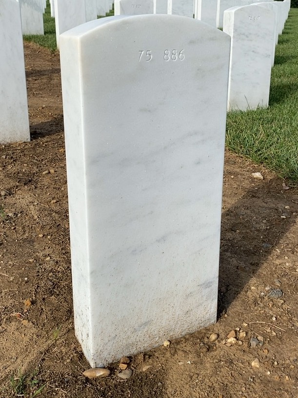 Back of headstone — Ralston Mims