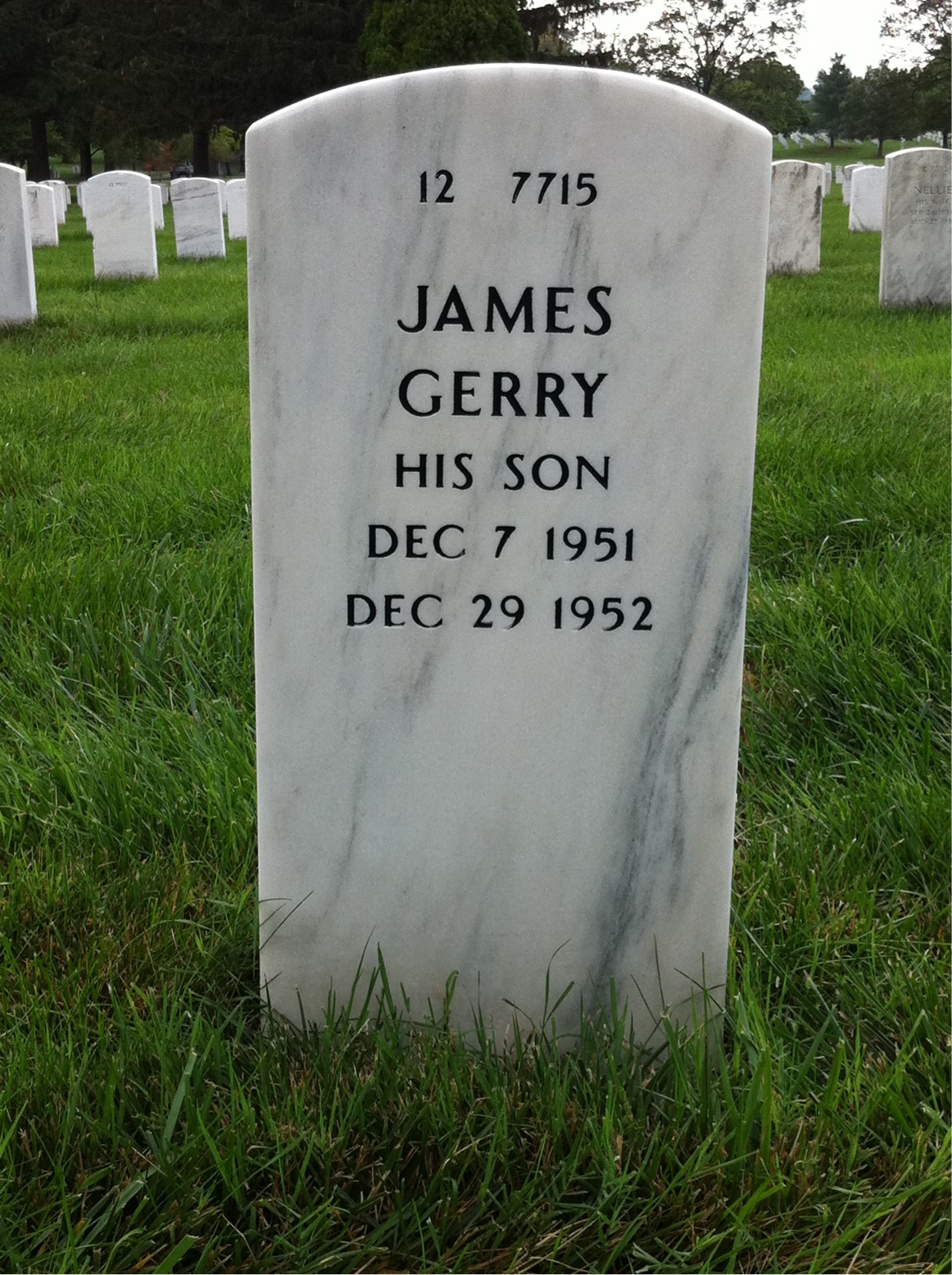 Back of headstone — James Lawson