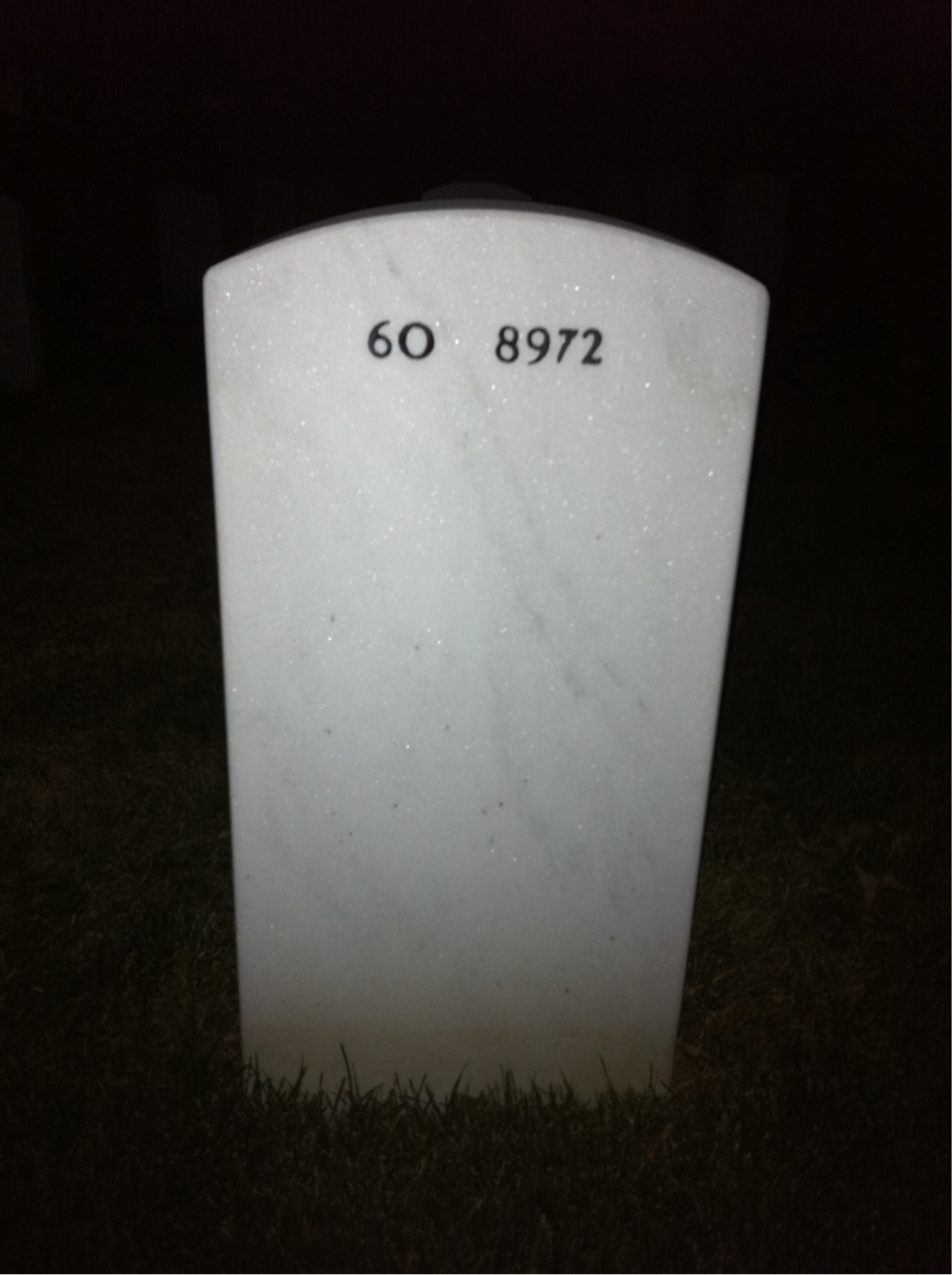 Back of headstone — Thaddeus Montgomery