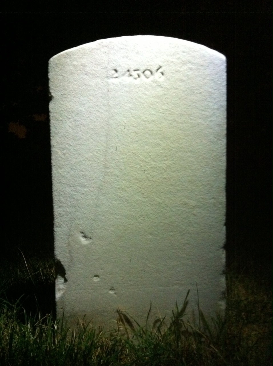 Back of headstone — Allen Alford