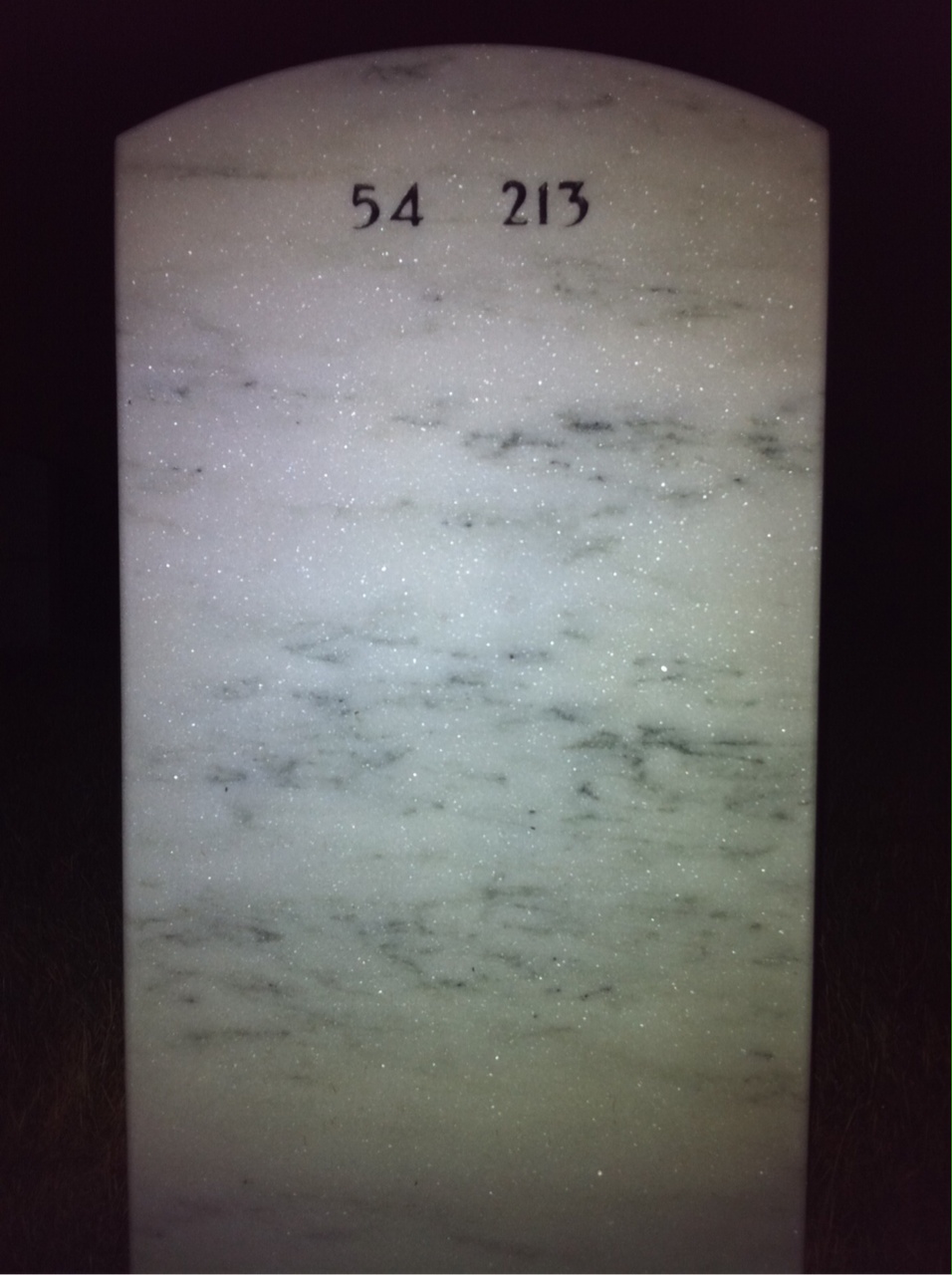 Back of headstone — Victor Ruvo