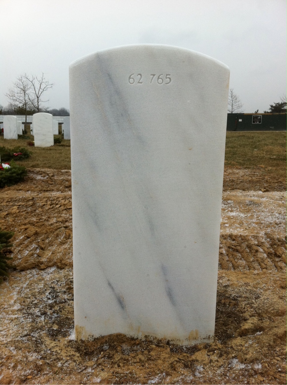 Back of headstone — Alfonso Santillan