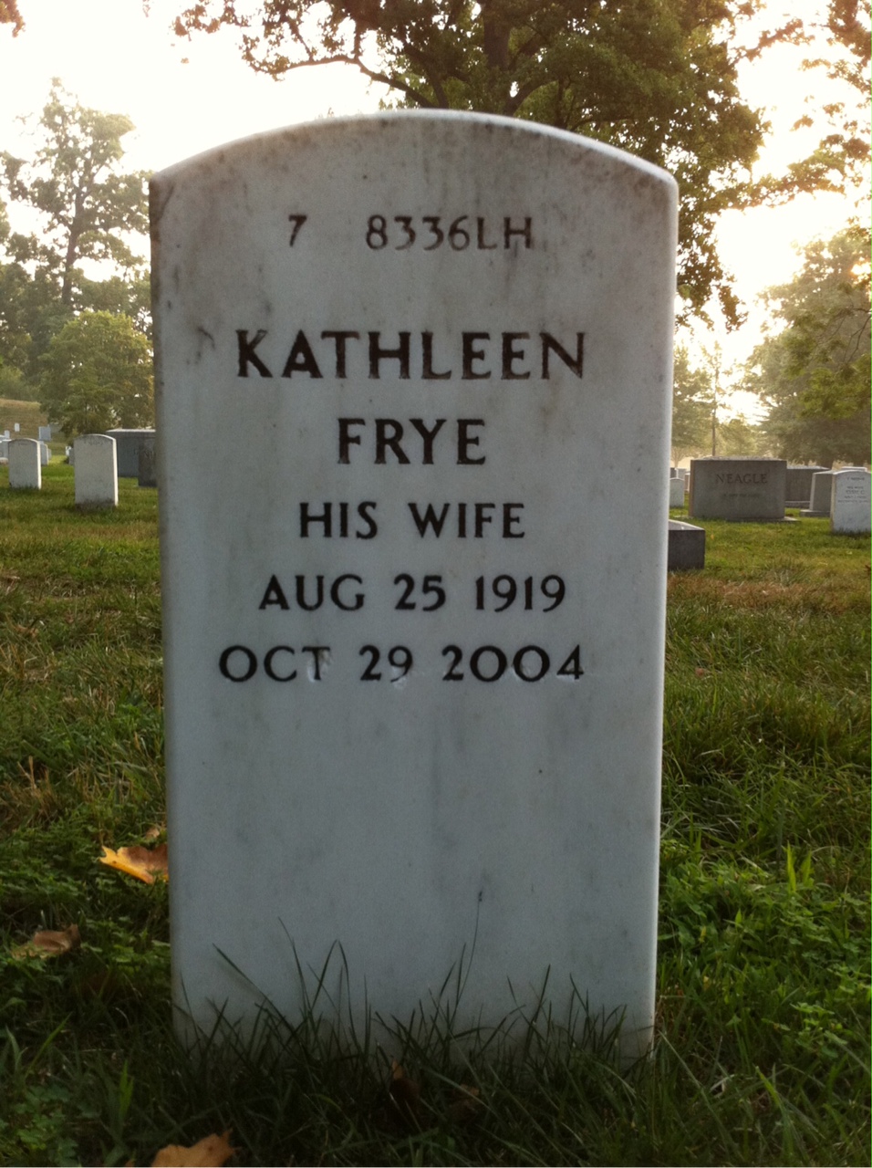 Back of headstone — Albert Crowell