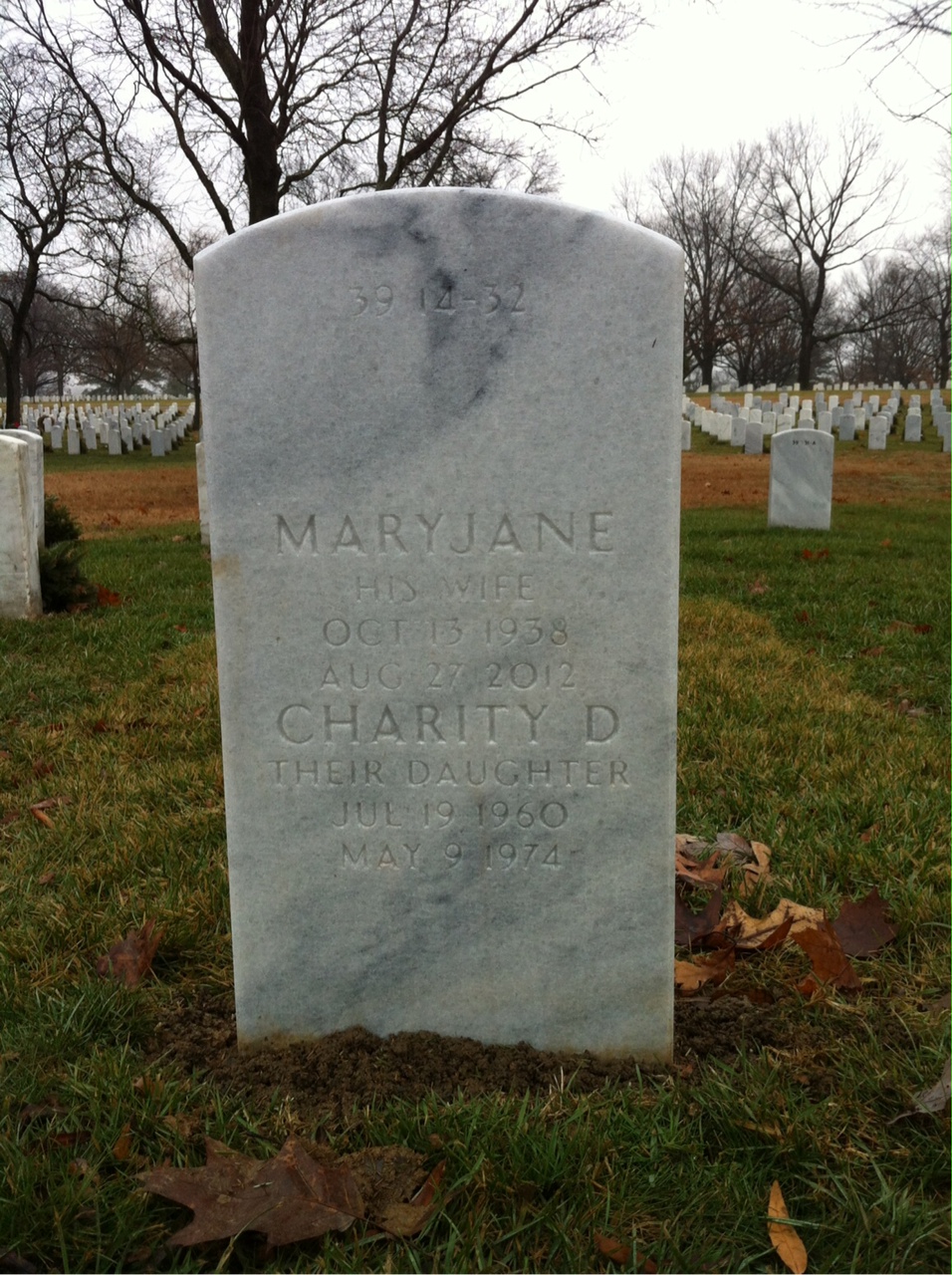 Back of headstone — Walter Edward Wilkerson