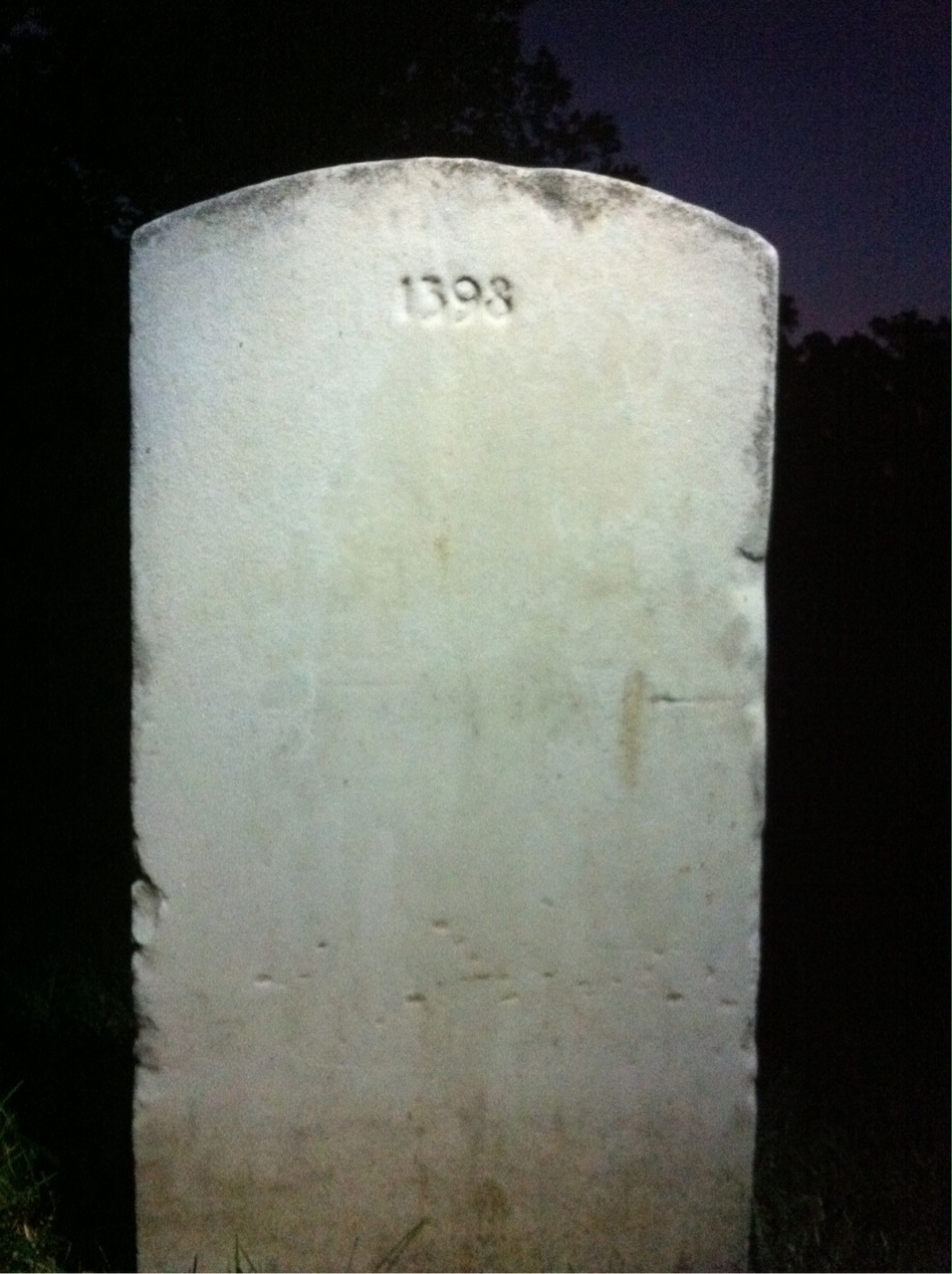 Back of headstone — Reginald Allen