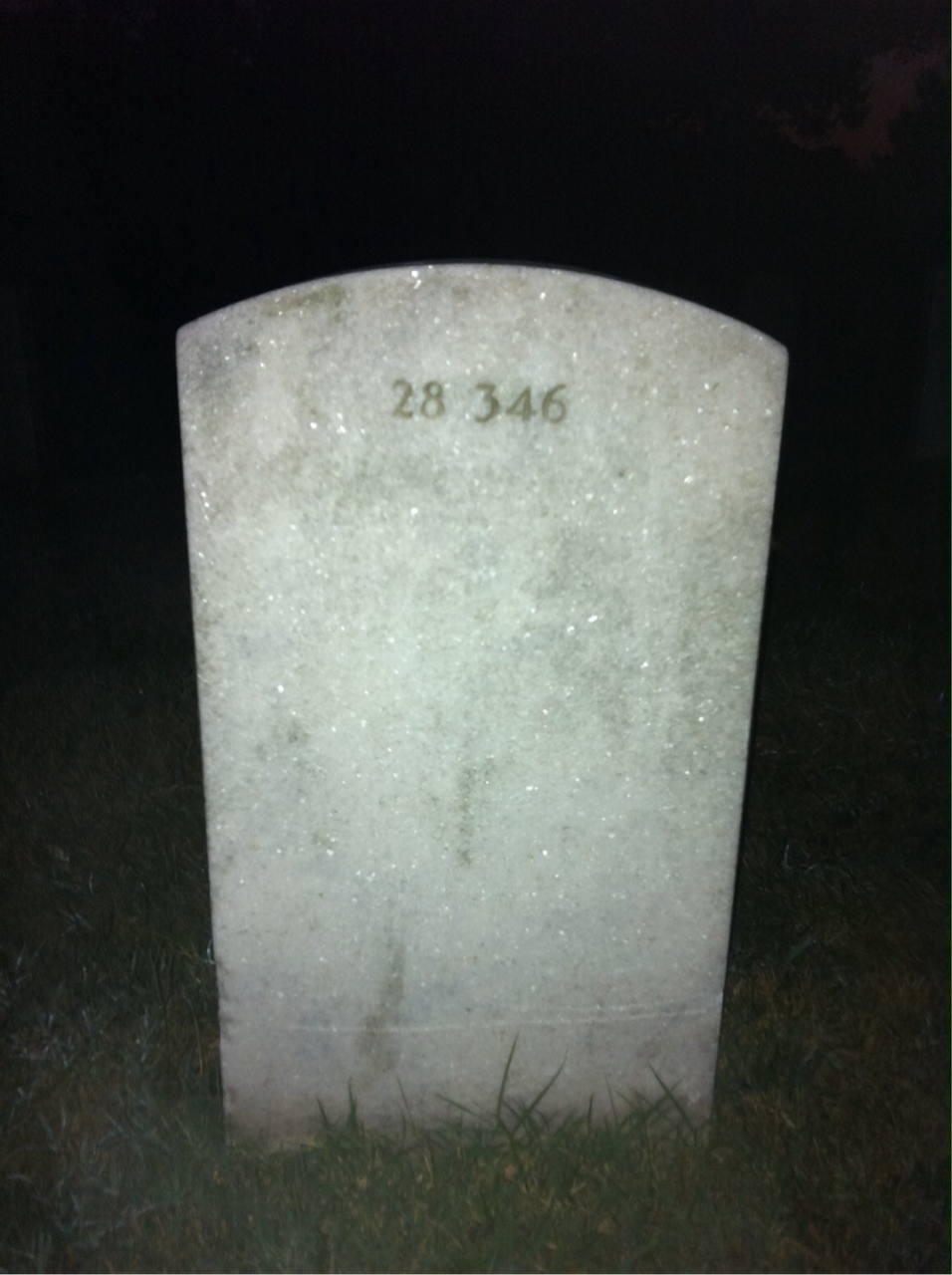 Back of headstone — William L Campbell