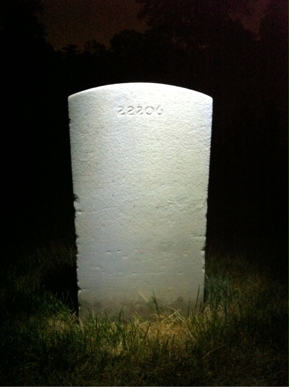 Back of headstone — Jack Almond