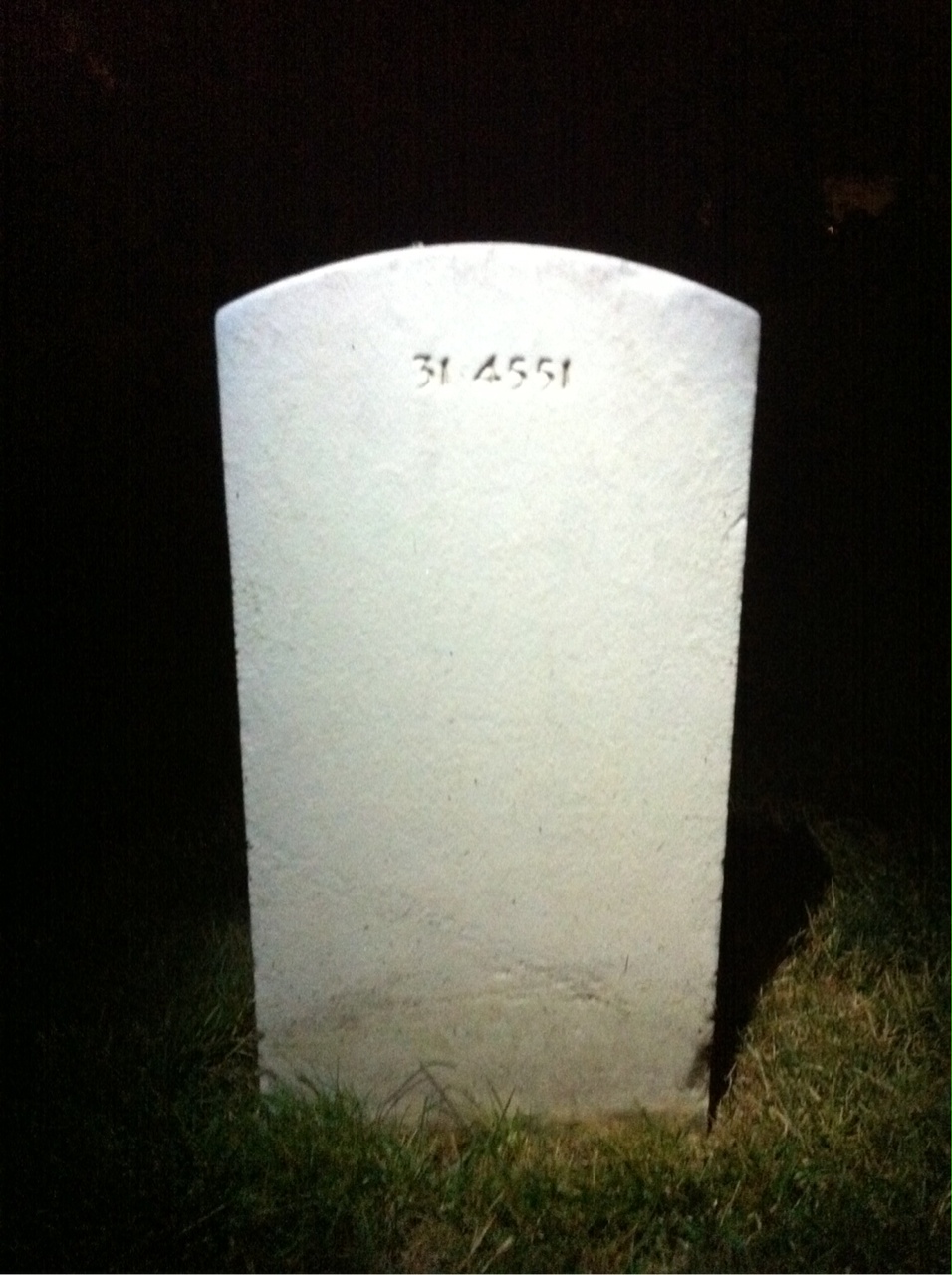 Back of headstone — William Atwell