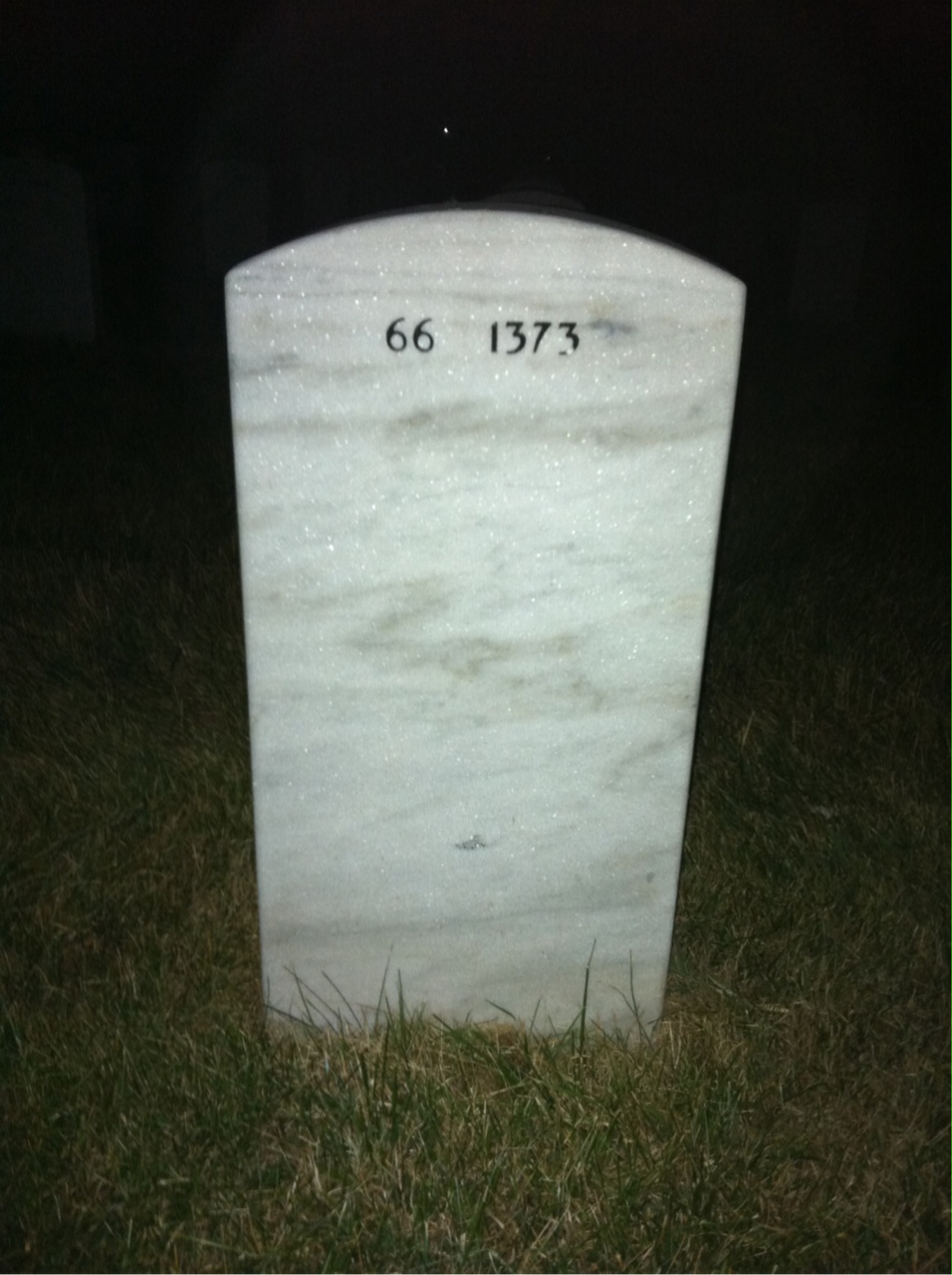 Back of headstone — Jack Wilson