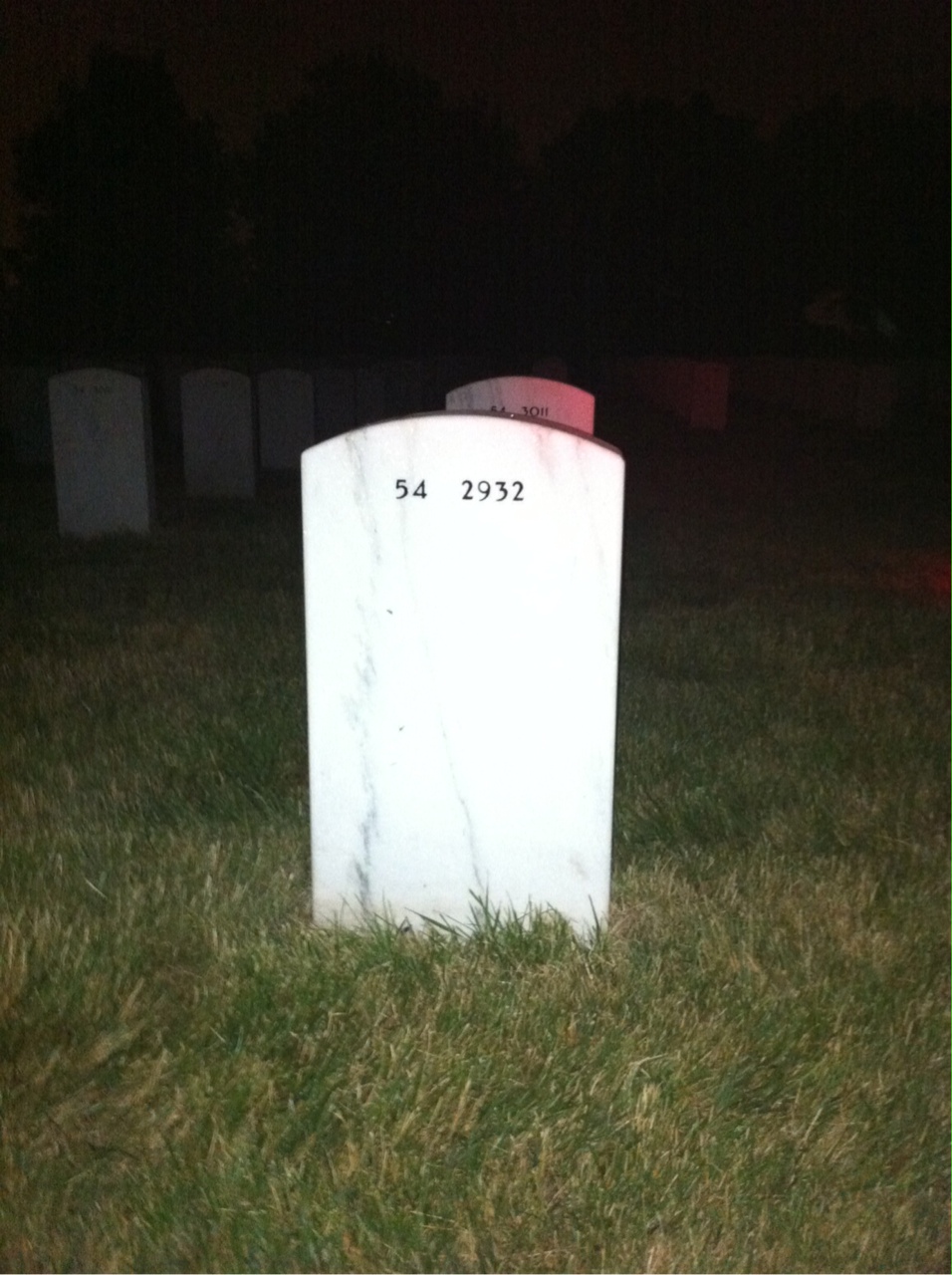 Back of headstone — William Patterson