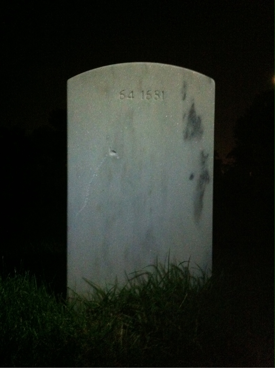 Back of headstone — Lloyd Moody