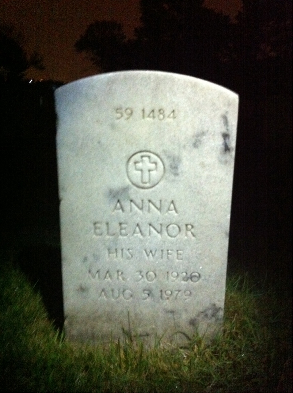 Back of headstone — William Applegate