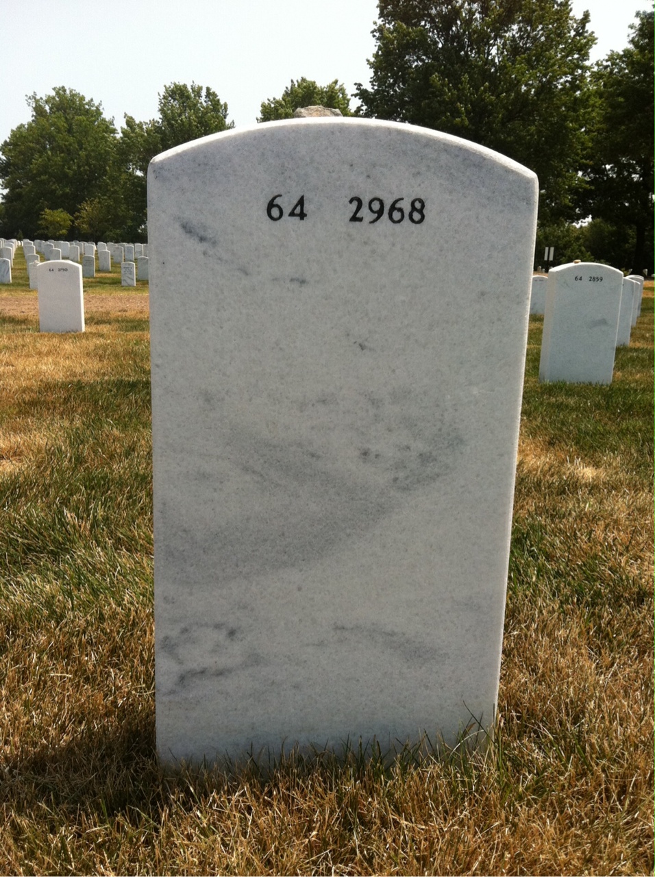 Back of headstone — Herbert Federhen