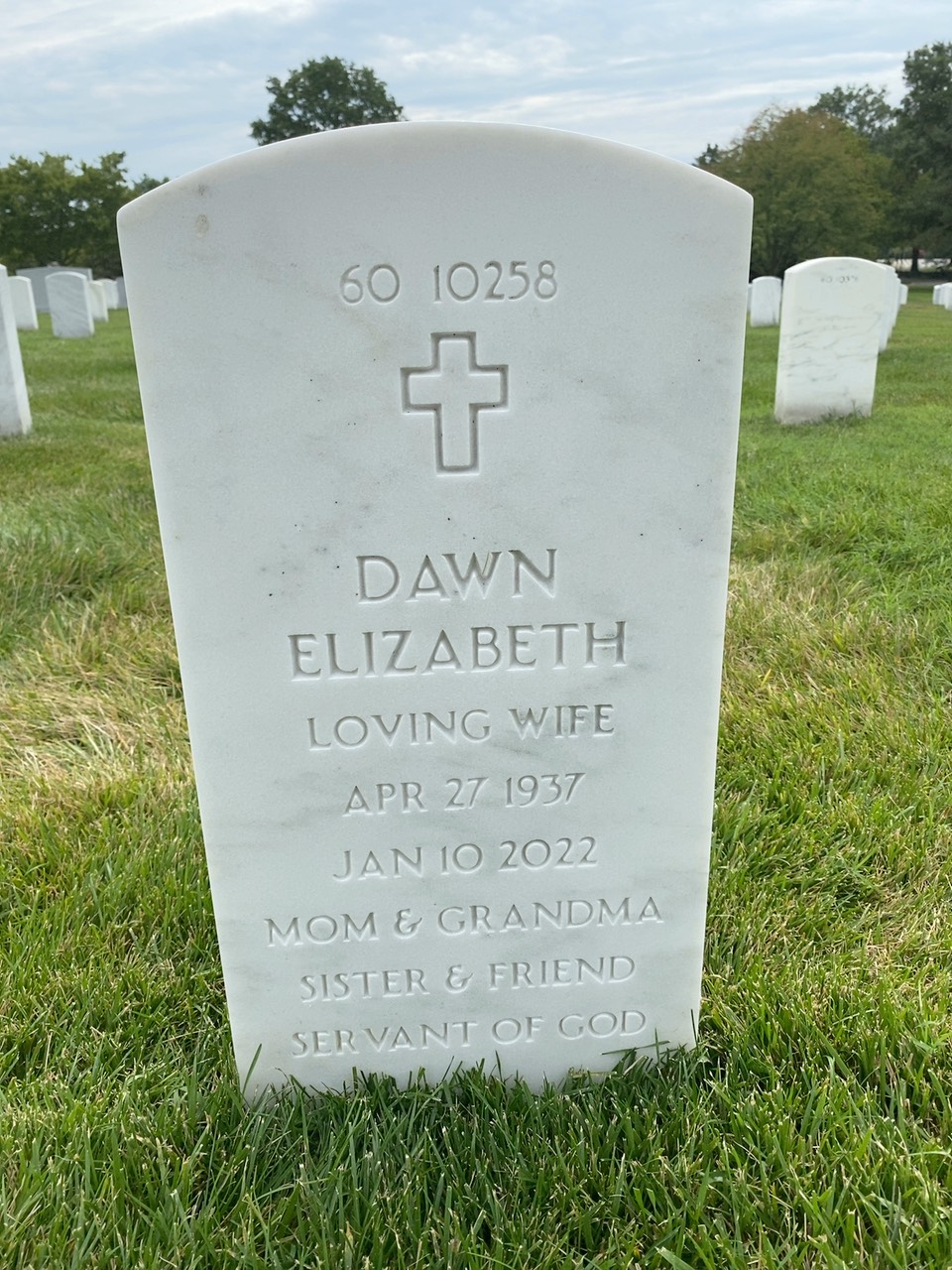 Back of headstone — Stanton Musser
