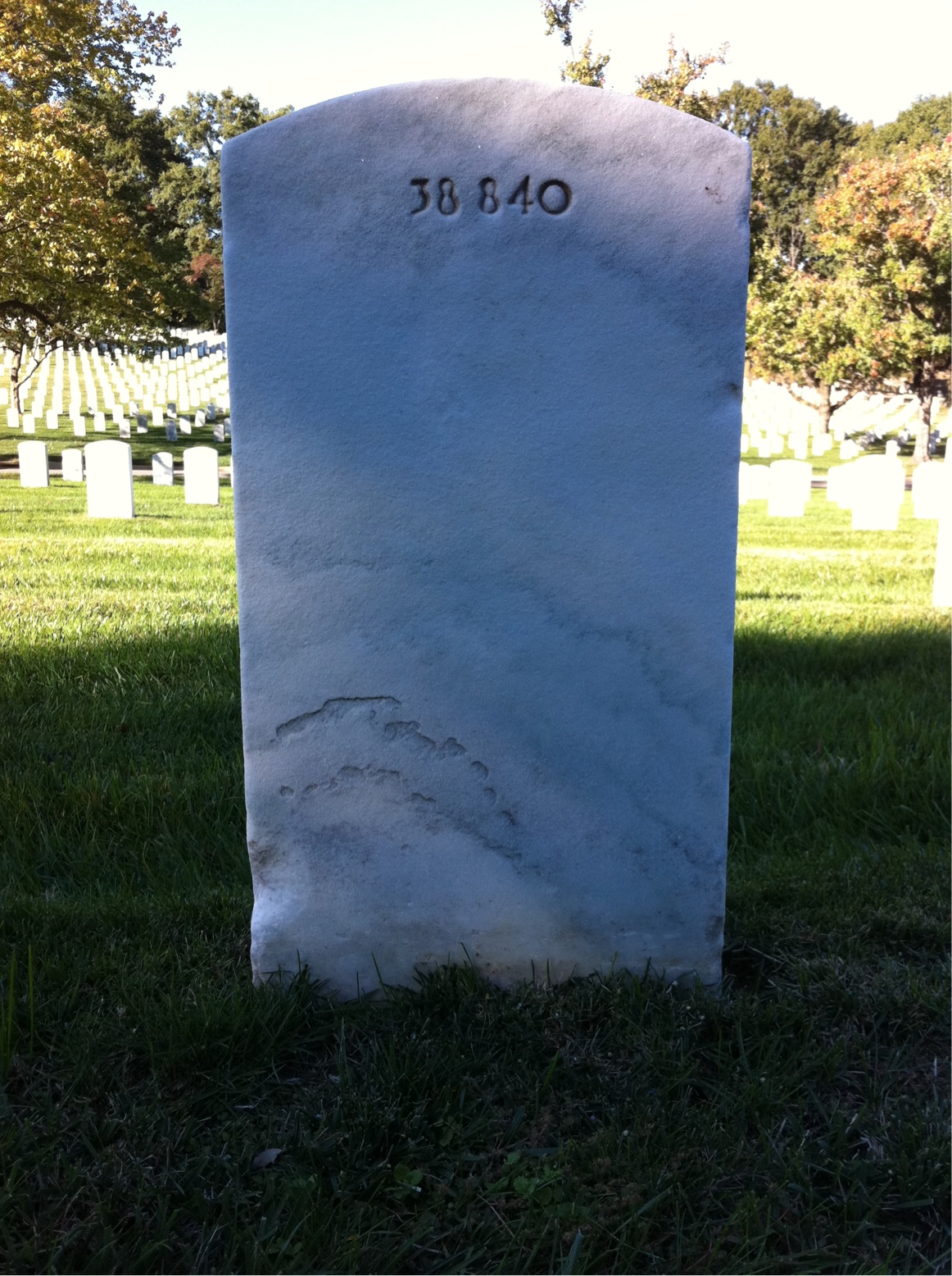 Back of headstone — Margie Apsey