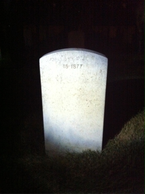 Back of headstone — Gale Moore