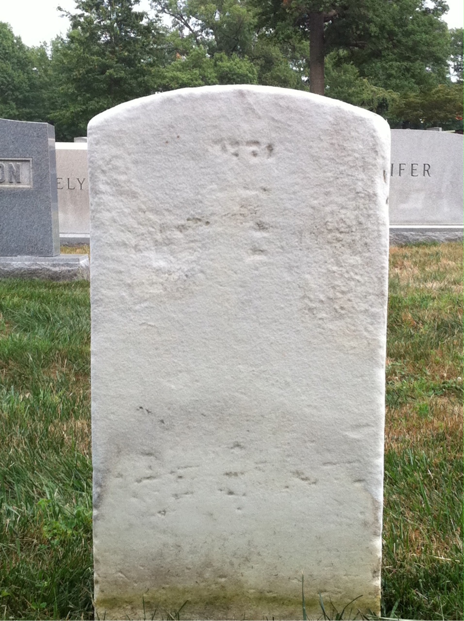 Back of headstone — Leona Murray