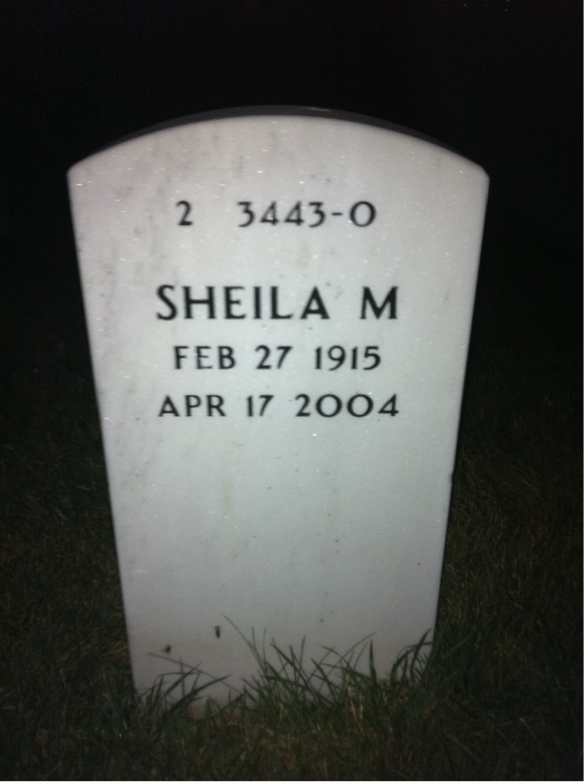 Back of headstone — Chadbourne Steward