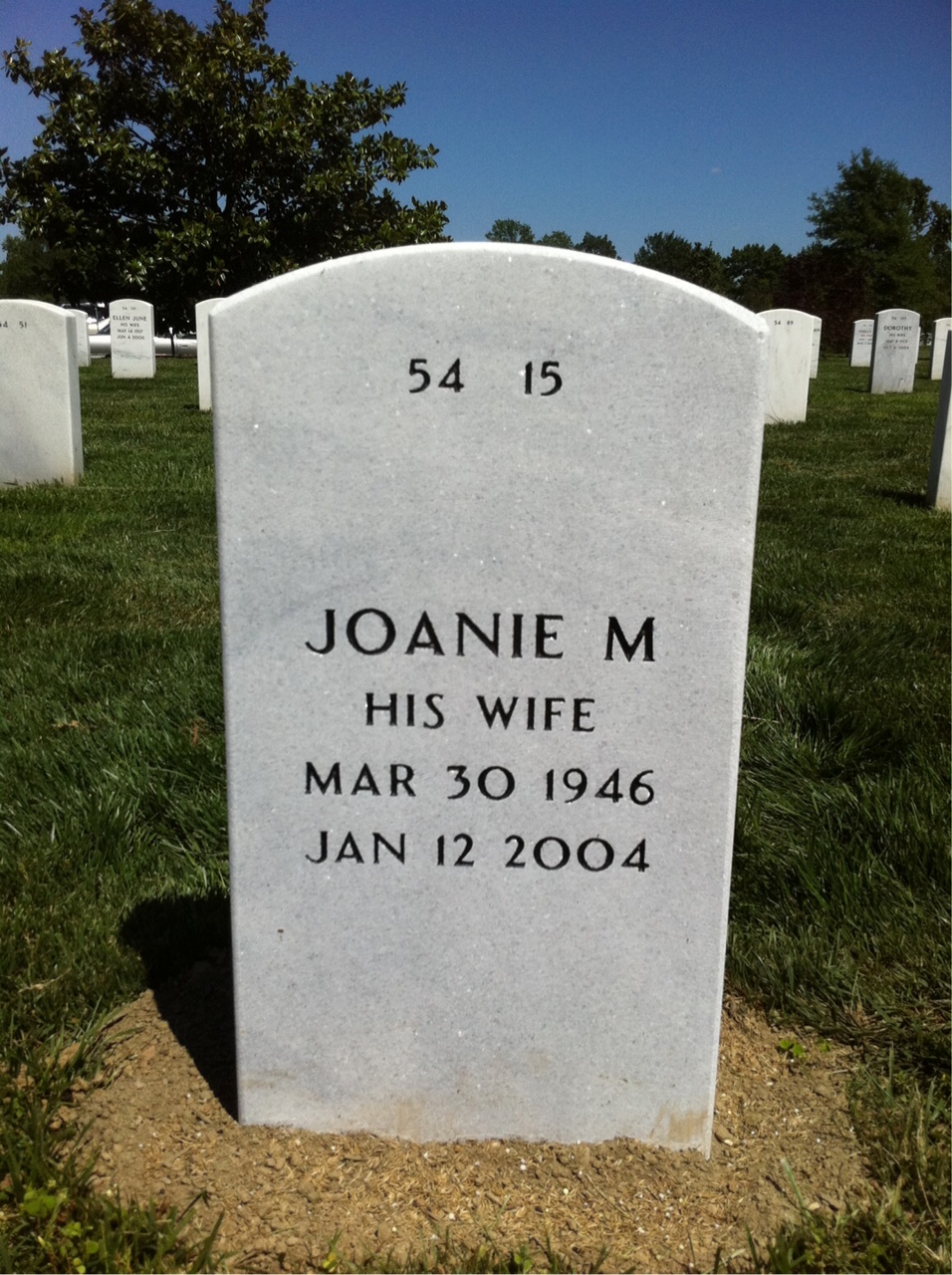 Back of headstone — John Myrick