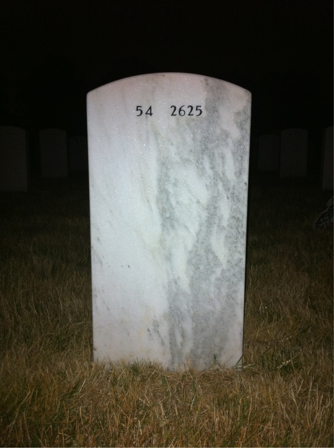 Back of headstone — Frank Knoblock