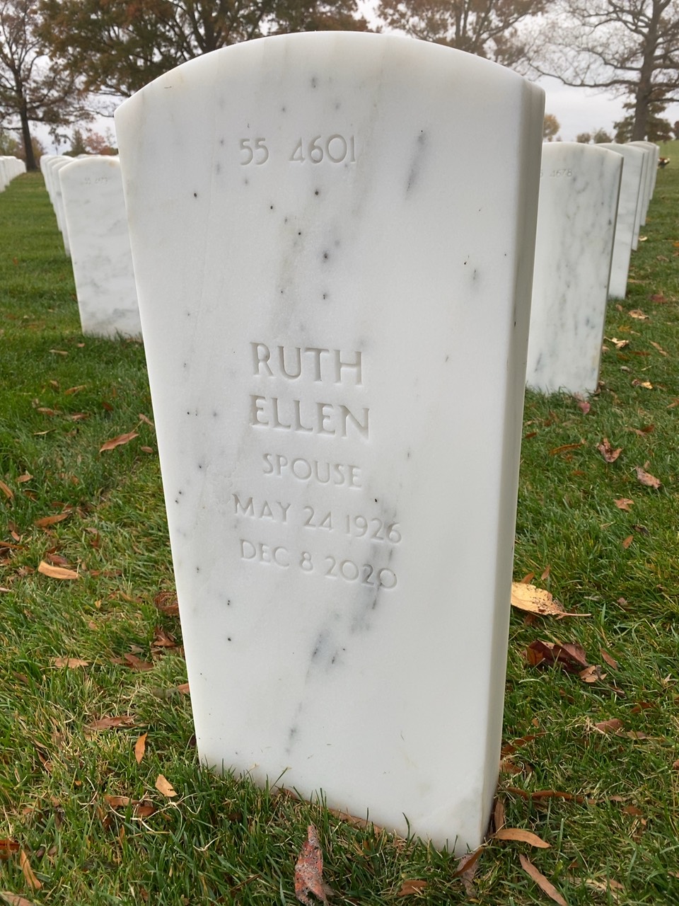 Back of headstone — Roland Mckee