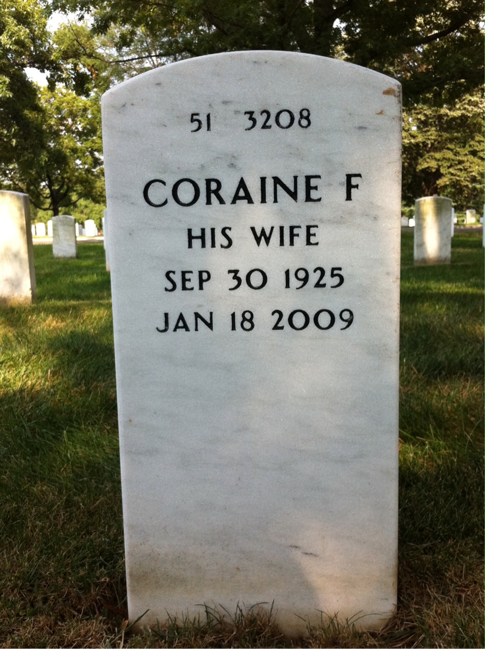 Back of headstone — William Calhoun