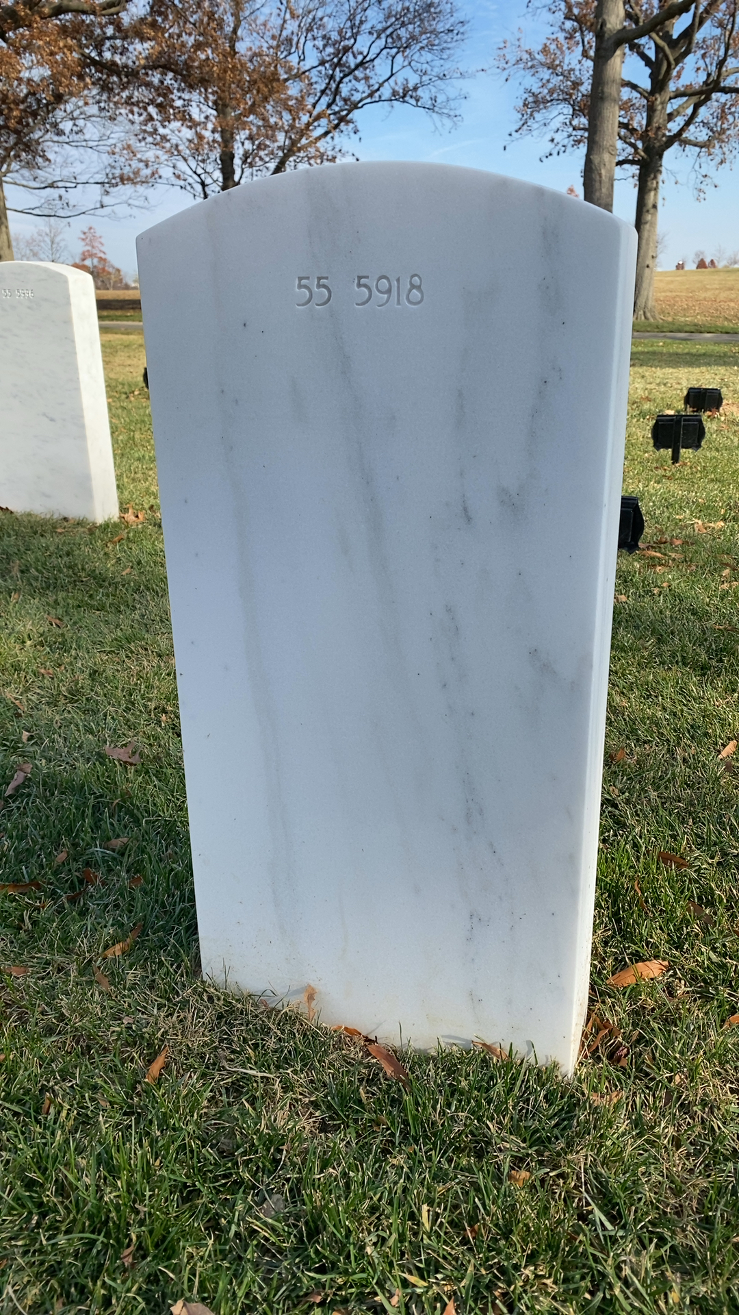 Back of headstone — Alvin Moye