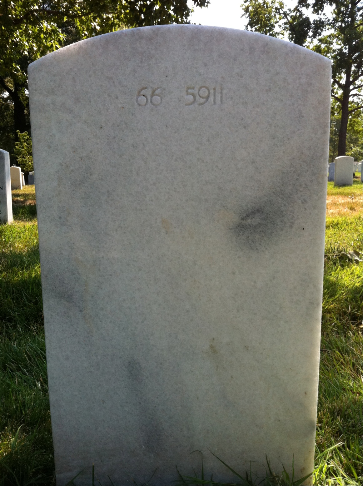 Back of headstone — Arthur Miskimon