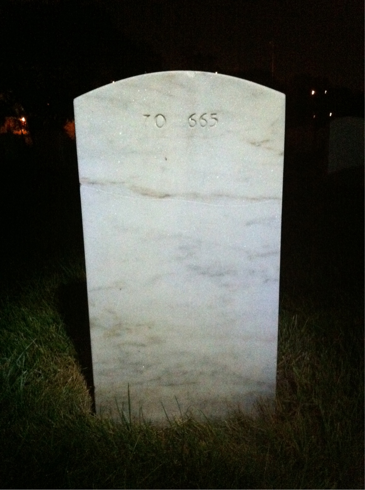 Back of headstone — Siri Collins