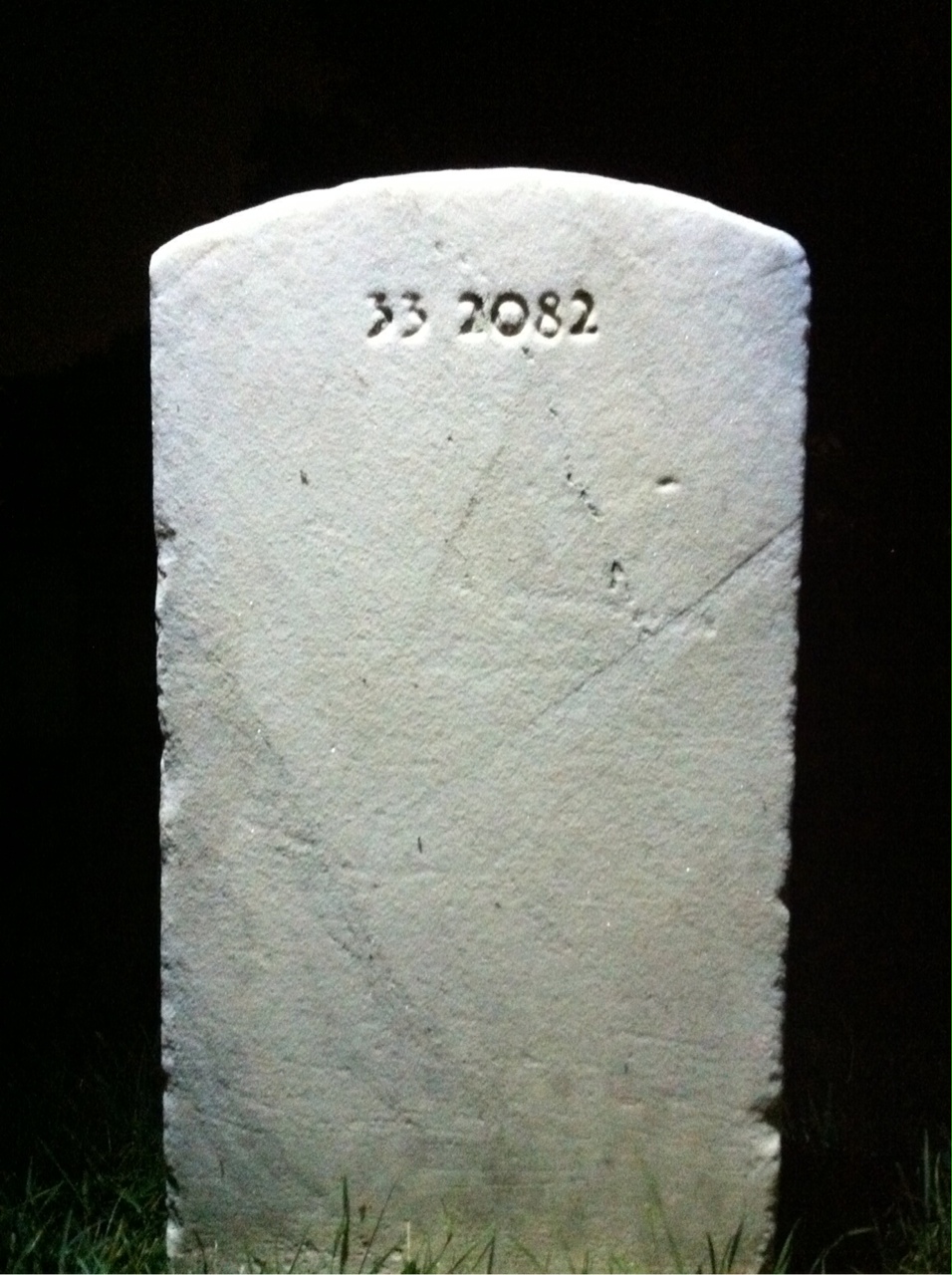 Back of headstone — Curtis Murray